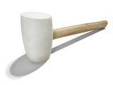 RUBBER MALLET WITH WOODEN HANDLE